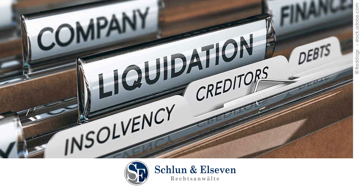 Folders with liquidation, debts, creditors and insolvency headings