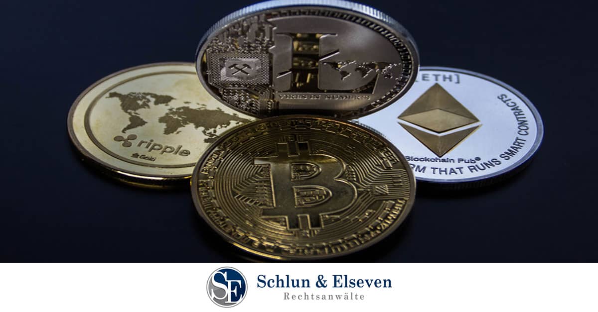 Three coins on a dark background: Bitcoin, Ethereum, Ripple